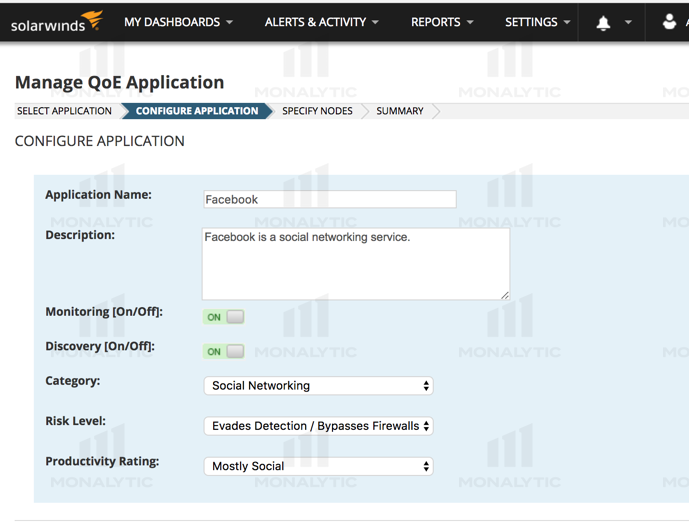 Deploying a SolarWinds QoE Network Packet Analysis Sensor Monalytic